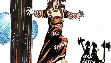 صورة الكاريكاتيرالأسبوعي للفنان السوري علي فرزات “لايرون من العروبة سوى تاء التأنيث”