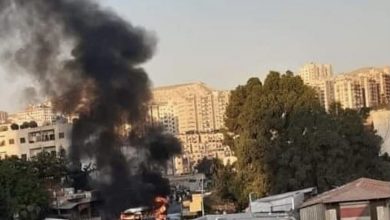 صورة انفجار حافلة مبيت للحرس الجمهوري في العاصمة دمشق وتضارب حول أعداد القتلى