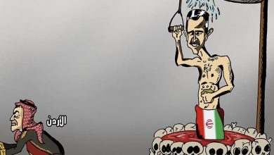 صورة كاريكاتير “إعادة تأهيل النظام السوري”
