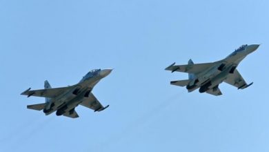 صورة طائرات حربية روسية تحلق فوق التنف.. كادت أن تصطدم ببعضها