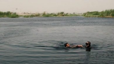 صورة غرق طفلة في نهر الفرات عند موقع حويجة السوافي بالرقة
