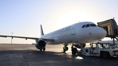 صورة أول طائرة للخطوط الجوية السورية تغادر من دمشق إلى الشارقة