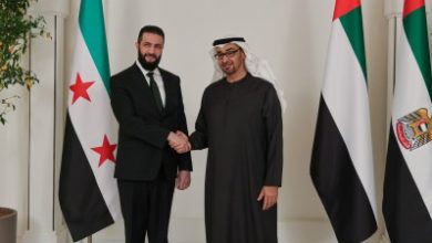 صورة الشرع يتبادل التهاني مع رئيس دولة الإمارات بمناسبة عيد الأضحى