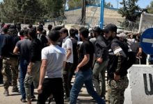 صورة اعتصام في القنيطرة أمام مقر الأمم المتحدة للمطالبة بتحرير الأسرى من سجون الاحتلال الإسرائيلي