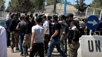 صورة اعتصام في القنيطرة أمام مقر الأمم المتحدة للمطالبة بتحرير الأسرى من سجون الاحتلال الإسرائيلي