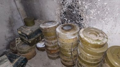 صورة الأمن الداخلي يضبط مستودع أسلحة في ريف درعا الغربي