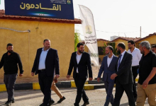 صورة رئيس الهيئة العامة للمنافذ البرية والبحرية يزور معبر البوكمال لمتابعة سير العمل