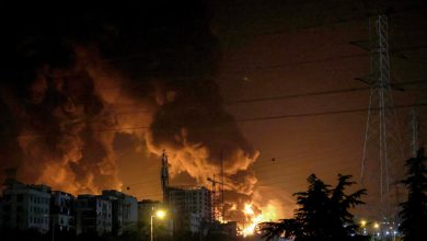 صورة قصف إيراني إسرائيلي متبادل في اليوم الثامن للحرب
