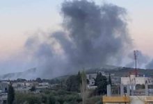 صورة طائرات إسرائيلية تقصف محيط مدينة إزرع شرقي درعا
