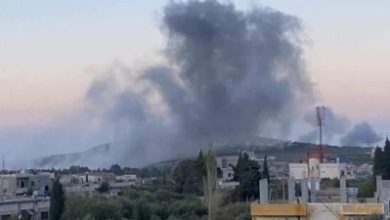 صورة طائرات إسرائيلية تقصف محيط مدينة إزرع شرقي درعا
