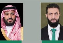 صورة الرئيس الشرع يتلقى اتصالا من ولي العهد السعودي يؤكد دعم وحدة سوريا