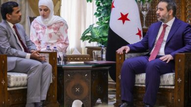 صورة الشيباني يبحث مع وفد من الخارجية الهندية في دمشق سبل تعزيز التعاون المشترك