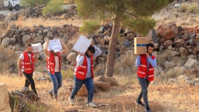 صورة الهلال الأحمر يرسل فريق متطوعين إلى السويداء محمّلًا بإمدادات إغاثية وأدوية لكبار السن