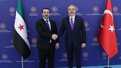 صورة فيدان والشيباني يشددان على التمسك بوحدة الأراضي السورية ورفض أي مخططات للتقسيم