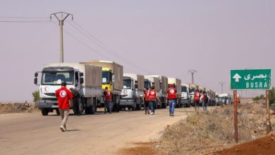 صورة قافلة مساعدات جديدة تدخل السويداء عبر ممر بصرى الشام