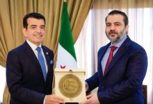 صورة الشيباني يستقبل المدير العام لمنظمة الإيسيسكو في دمشق
