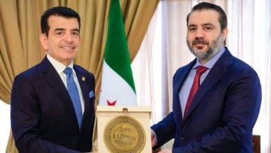 صورة الشيباني يستقبل المدير العام لمنظمة الإيسيسكو في دمشق