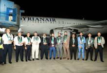صورة انطلاق أولى الرحلات الجوية من دمشق إلى مطار معتيقة في ليبيا