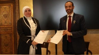 صورة مذكرة تفاهم مع مجموعة “الحبتور” لدعم مراكز ذوي الإعاقة والمتسولين في سوريا