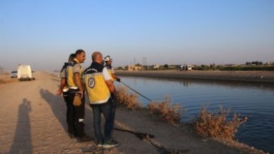 صورة وفاة طفل وشاب غرقاً في قناة ريّ بريف حلب