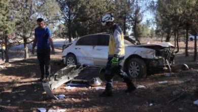 صورة وفاة شخص بحادث سير قرب بلدة الزربة بريف حلب الجنوبي
