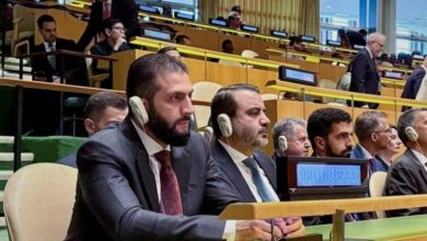 صورة الرئيس الشرع يشارك في مؤتمر حل الدولتين بمقر الأمم المتحدة
