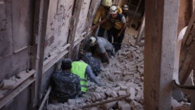 صورة قتيلان و11 مصابا بانهيار سقف مبنى الداخلية القديم وسط دمشق